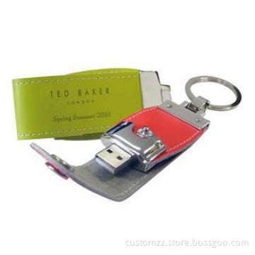 Novelty Leather Cover USB Flash Drive , 4 gig Thumb Drive s
